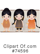 Indian Women Clipart #74596 by Melisende Vector