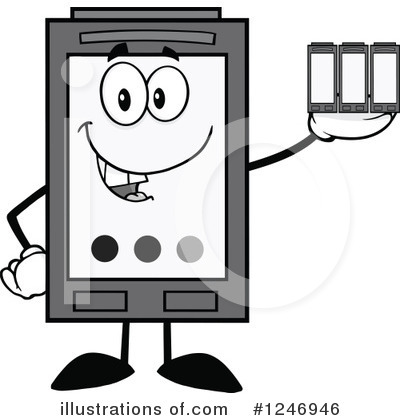 Royalty-Free (RF) Ink Cartridge Clipart Illustration by Hit Toon - Stock Sample #1246946