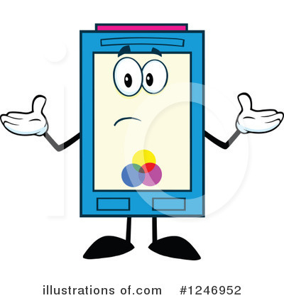 Royalty-Free (RF) Ink Cartridge Clipart Illustration by Hit Toon - Stock Sample #1246952