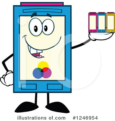 Royalty-Free (RF) Ink Cartridge Clipart Illustration by Hit Toon - Stock Sample #1246954