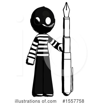 Royalty-Free (RF) Ink Design Mascot Clipart Illustration by Leo Blanchette - Stock Sample #1557758