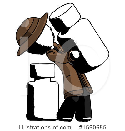 Royalty-Free (RF) Ink Design Mascot Clipart Illustration by Leo Blanchette - Stock Sample #1590685