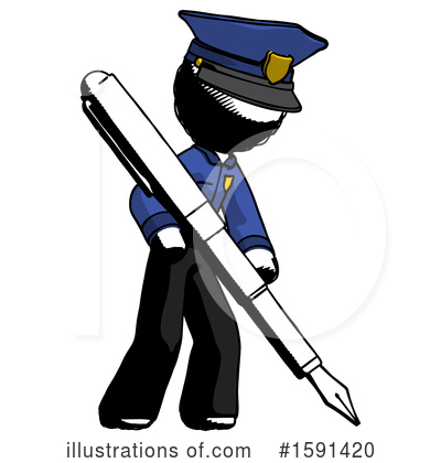 Royalty-Free (RF) Ink Design Mascot Clipart Illustration by Leo Blanchette - Stock Sample #1591420