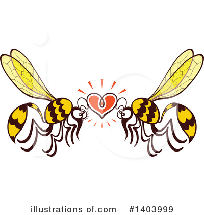 Wasps Clipart #1403999 by Zooco