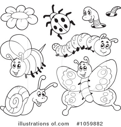 Royalty-Free (RF) Insects Clipart Illustration by visekart - Stock Sample #1059882