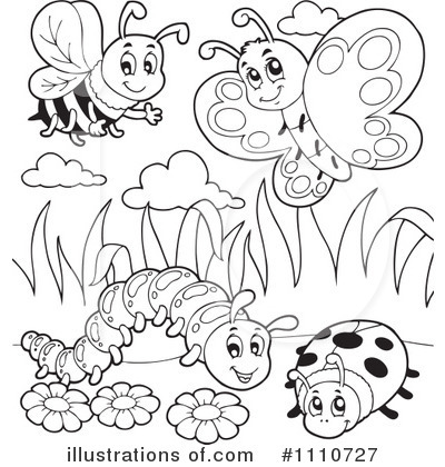 Royalty-Free (RF) Insects Clipart Illustration by visekart - Stock Sample #1110727