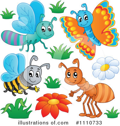 Royalty-Free (RF) Insects Clipart Illustration by visekart - Stock Sample #1110733