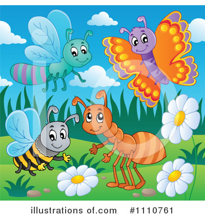 Royalty-Free (RF) Insects Clipart Illustration by visekart - Stock Sample #1110761