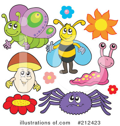 Royalty-Free (RF) Insects Clipart Illustration by visekart - Stock Sample #212423