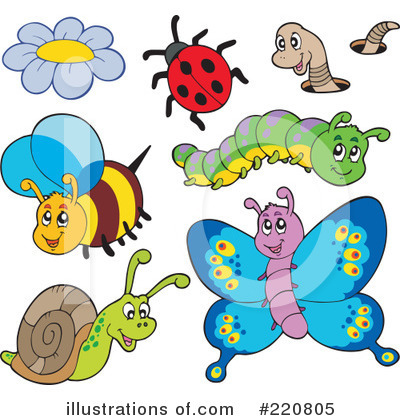 Royalty-Free (RF) Insects Clipart Illustration by visekart - Stock Sample #220805
