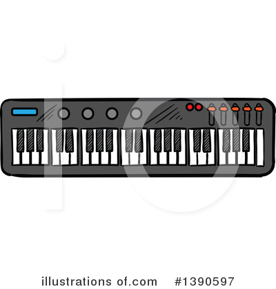 Music Keyboard Clipart #1390597 by Vector Tradition SM