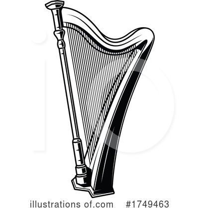 Harp Clipart #1749463 by Vector Tradition SM