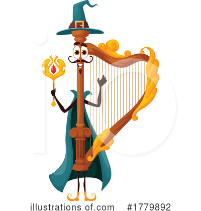 Harp Clipart #1779892 by Vector Tradition SM