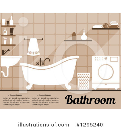 Bath Tub Clipart #1295240 by Vector Tradition SM