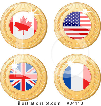 Royalty-Free (RF) International Medal Clipart Illustration by elaineitalia - Stock Sample #84113
