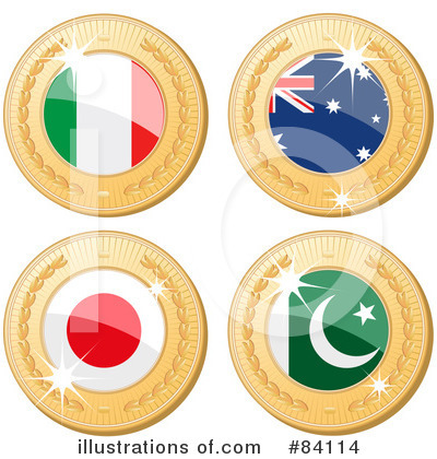 Royalty-Free (RF) International Medal Clipart Illustration by elaineitalia - Stock Sample #84114