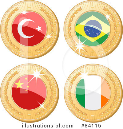 Royalty-Free (RF) International Medal Clipart Illustration by elaineitalia - Stock Sample #84115