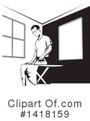 Ironing Clipart #1418159 by David Rey