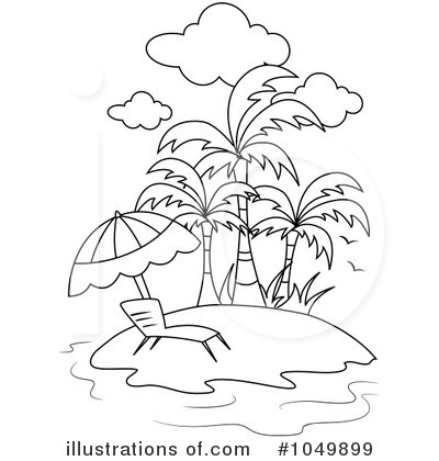 Tropical Beach Clipart #1049899 by BNP Design Studio