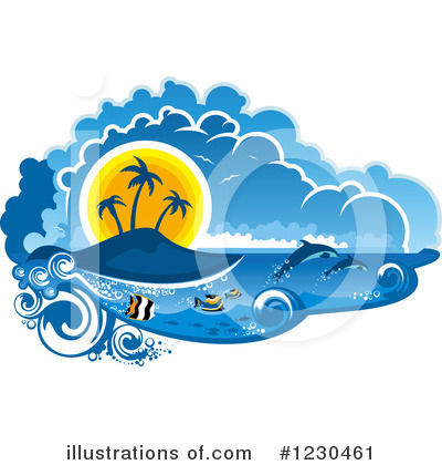Royalty-Free (RF) Island Clipart Illustration by Vector Tradition SM - Stock Sample #1230461