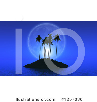 Tropical Island Clipart #1257030 by KJ Pargeter