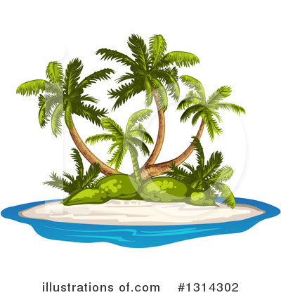 Royalty-Free (RF) Island Clipart Illustration by merlinul - Stock Sample #1314302