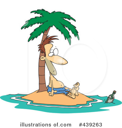 Royalty-Free (RF) Island Clipart Illustration by toonaday - Stock Sample #439263