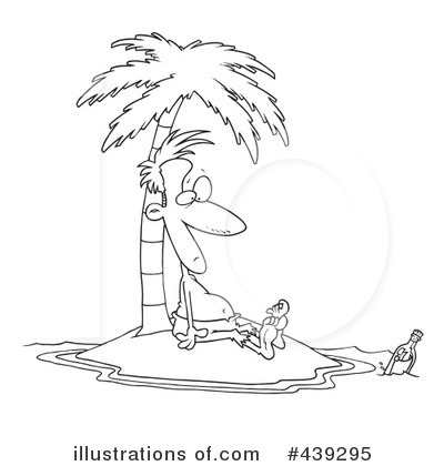 Royalty-Free (RF) Island Clipart Illustration by toonaday - Stock Sample #439295