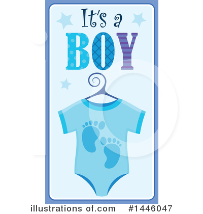 Royalty-Free (RF) Its A Boy Clipart Illustration by visekart - Stock Sample #1446047