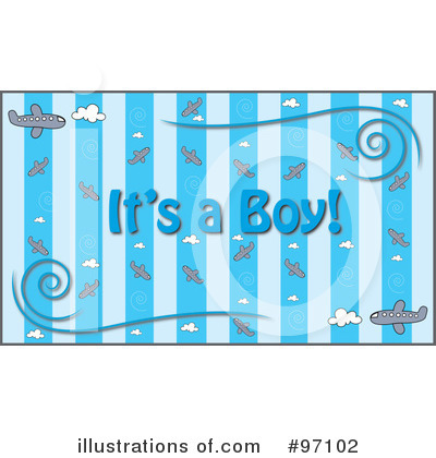 Royalty-Free (RF) Its A Boy Clipart Illustration by Pams Clipart - Stock Sample #97102