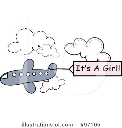 Royalty-Free (RF) Its A Girl Clipart Illustration by Pams Clipart - Stock Sample #97105