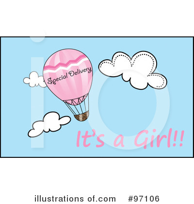 Royalty-Free (RF) Its A Girl Clipart Illustration by Pams Clipart - Stock Sample #97106