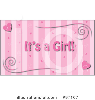 Royalty-Free (RF) Its A Girl Clipart Illustration by Pams Clipart - Stock Sample #97107