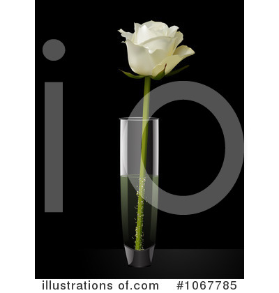 Royalty-Free (RF) Ivory Rose Clipart Illustration by elaineitalia - Stock Sample #1067785