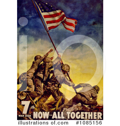Royalty-Free (RF) Iwo Jima Clipart Illustration by JVPD - Stock Sample #1085156