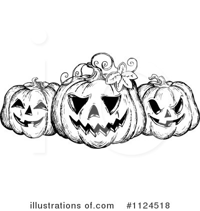 Halloween Pumpkins Clipart #1124518 by visekart