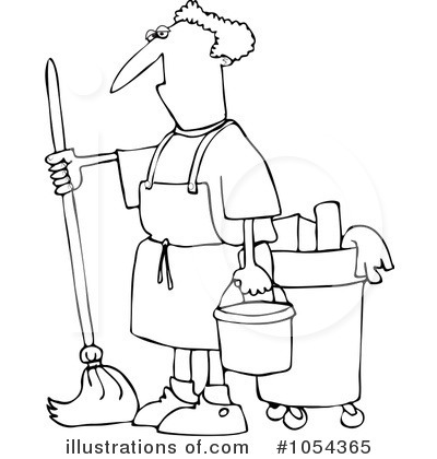 Royalty-Free (RF) Janitor Clipart Illustration by djart - Stock Sample #1054365