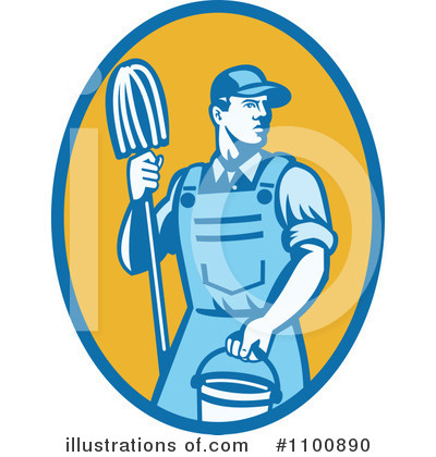Janitor Clipart #1100890 by patrimonio