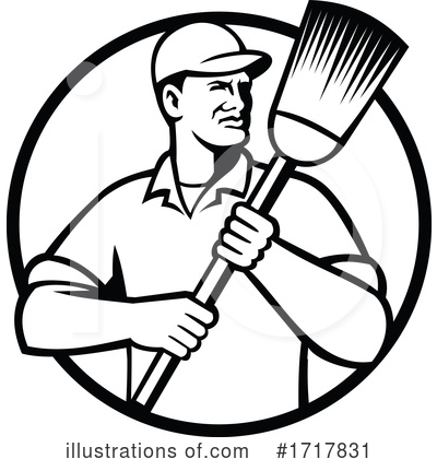 Janitor Clipart #1717831 by patrimonio
