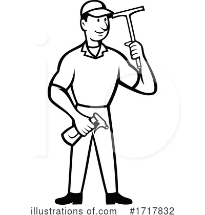 Window Cleaner Clipart #1717832 by patrimonio