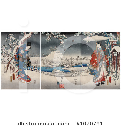 Royalty-Free (RF) Japanese Art Clipart Illustration by JVPD - Stock Sample #1070791
