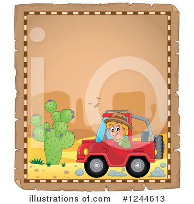 Royalty-Free (RF) Jeep Clipart Illustration by visekart - Stock Sample #1244613
