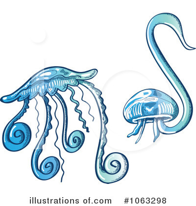 Royalty-Free (RF) Jellyfish Clipart Illustration by Zooco - Stock Sample #1063298
