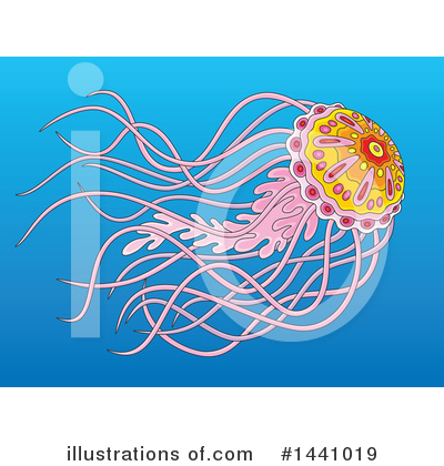 Royalty-Free (RF) Jellyfish Clipart Illustration by Alex Bannykh - Stock Sample #1441019