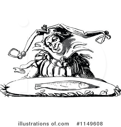 Royalty-Free (RF) Jester Clipart Illustration by Prawny Vintage - Stock Sample #1149608