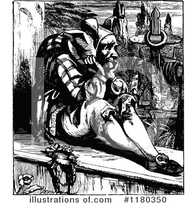 Royalty-Free (RF) Jester Clipart Illustration by Prawny Vintage - Stock Sample #1180350