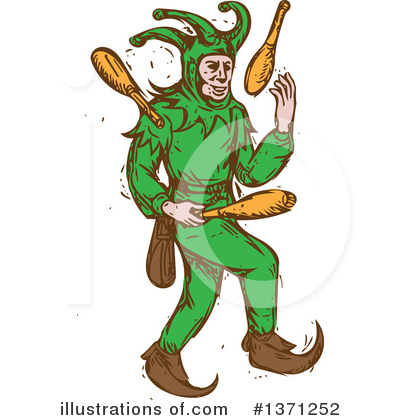 Royalty-Free (RF) Jester Clipart Illustration by patrimonio - Stock Sample #1371252