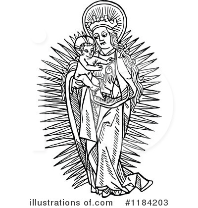 Royalty-Free (RF) Jesus Clipart Illustration by Prawny Vintage - Stock Sample #1184203