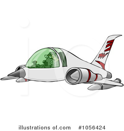 Royalty-Free (RF) Jet Clipart Illustration by djart - Stock Sample #1056424