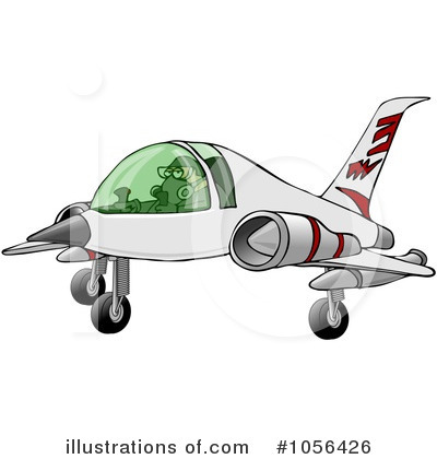 Royalty-Free (RF) Jet Clipart Illustration by djart - Stock Sample #1056426